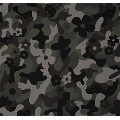 Robert Kaufman green camo army swimwear knit fabric