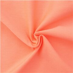 Salmon orange solid knit fabric by Robert Kaufman Coral