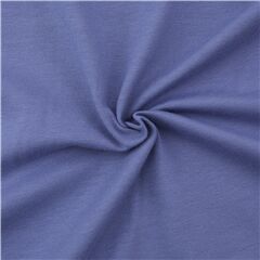 Solid cornflower blue cotton knit fabric by Robert Kaufman