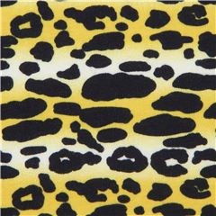 animal leopard print yellow knit by Art Gallery Fabrics