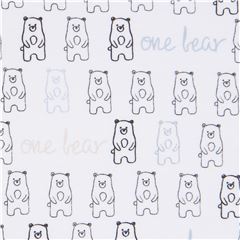 bear animal white knit by Art Gallery Fabrics