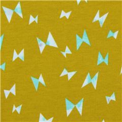 chartreuse Cotton and Steel knit fabric with bows