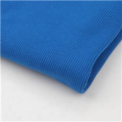 cobalt blue ribbed knit cuffing fabric