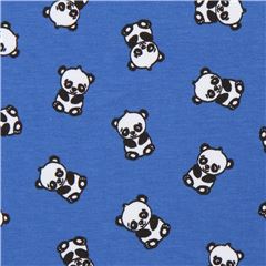 dark blue panda knit jersey fabric by Stof Fabrics