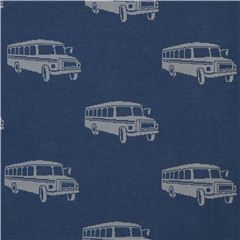 dark blue with grey bus Jacquard echino fabric
