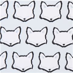 fox animal pale blue knit by Art Gallery Fabrics