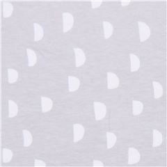knit fabric grey with white semi circle shape by Cotton and Steel