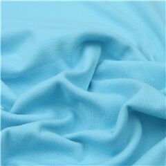 light blue ribbed cuffing knit fabric