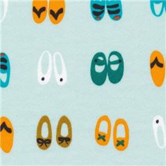 light turquoise Cloud 9 cute slipper organic knit fabric from the USA Sidewalk