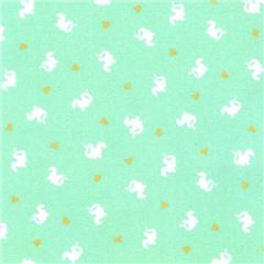 mint green Michael Miller knit fabric small dragon crown Baby Dragons