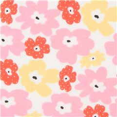 off-white flower knit fabric