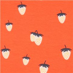 orange strawberry knit pattern by Art Gallery Fabrics