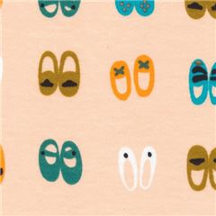 peach Cloud 9 cute slipper organic knit fabric from the USA Sidewalk