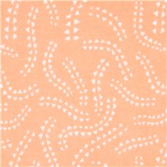 peach Cloud 9 wavy shape organic knit fabric Field Day