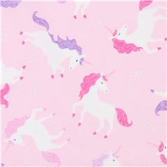 pink unicorn fabric by Timeless Treasures with glitter