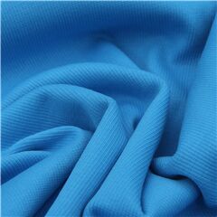 ribbed cuffing tubular knit fabric in butterfly blue