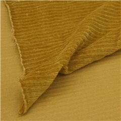 solid dark chartreuse Avalana Velour Corduroy knit fabric by Stof Fabrics