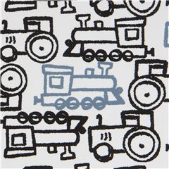 train and tractor Stof Fabrics knit fabric in light cream
