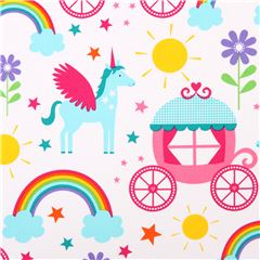 unicorn fairy tale fabric Michael Miller Enchanted Castles