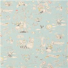 wizard of oz illustrations on blue fabric from Japan