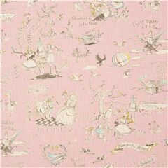wizard of oz illustrations on pink fabric from Japan